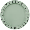 Design Letters Eat & Learn Plate Tritan Green, ABC