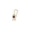 Design Letters Great Love Earring 1 st. 18k guldpläterad, Amethyst Purple