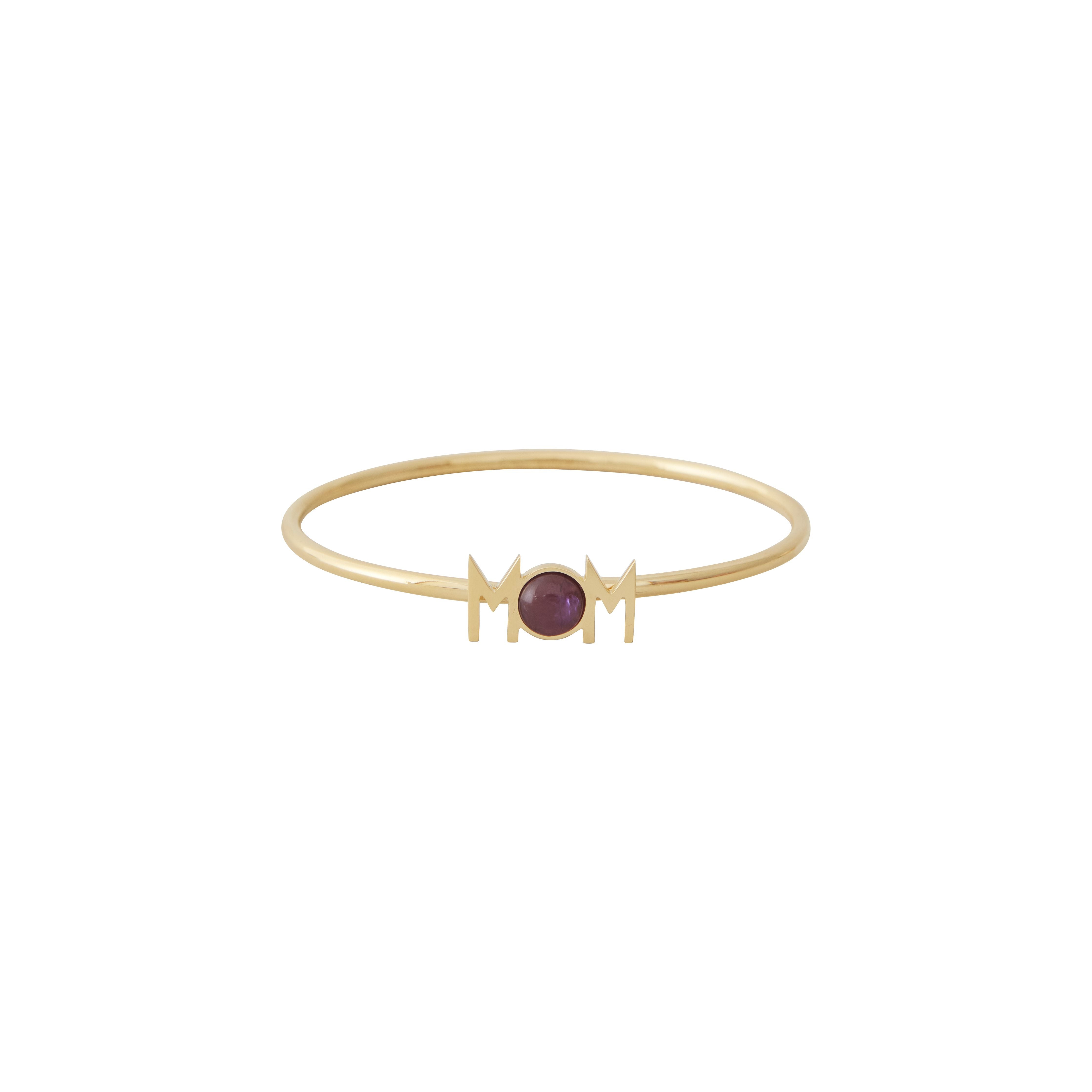 [product_category]-Design Letters Great Mom Bangle 18k Gold Plated, Amethyst Violet-Design Letters-5710498190637-90502005AMETHYST-DES-1