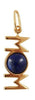 Design Letters Great Mom Pendant 18k Gold County, Lapis Lazuli Blue