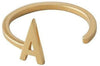 Design Letters LITERATION A-Z, 18K GOLD PLATED, A