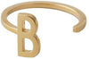 Design Letters LITERATION A-Z, 18K GOLD PLATED, B