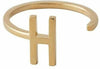 Design Letters LITERATION A-Z, 18K GOLD PLATED, H