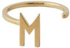 Design Letters LITERATION A-Z, 18K GOLD PLATED, M