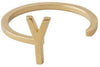 Design Letters LITERATION A-Z, 18K GOLD PLATED, Y