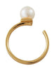 Design Letters Pearl Drop Ring 18K Guldbelagt