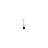 Design Letters Pearl Stick Charm 4 mm Vedhæng Guldbelagt, Black Agate