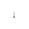 Design Letters Pearl Stick Charm 4 mm Vedhæng Guldbelagt, Malachite Grøn