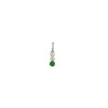 Design Letters Pearl Stick Charm 4 mm Vedhæng Sølvbelagt, Malachite Grøn