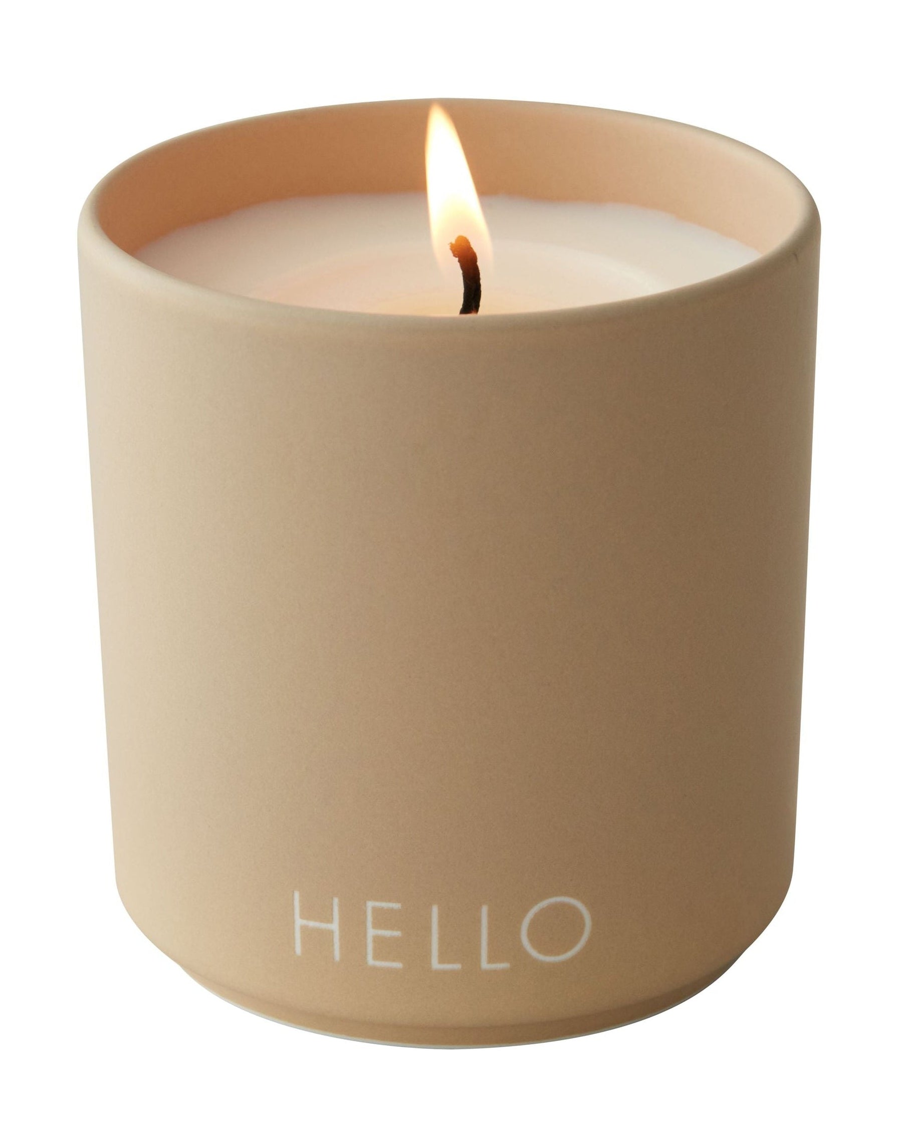 Design Letters Duftlys Hello Stor, Beige