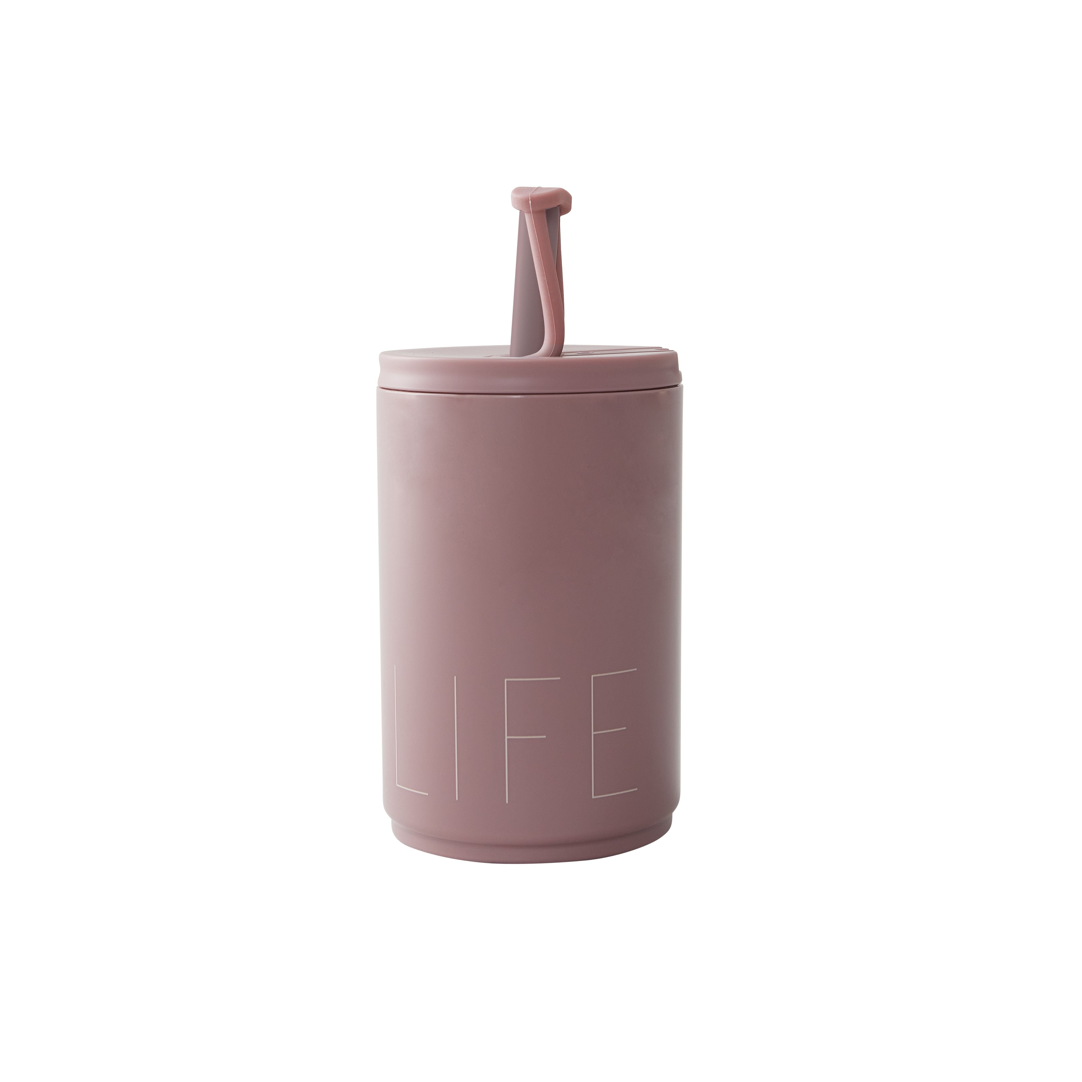 Design Letters Travel Straw Kop Life 330 ml, Ash Rose