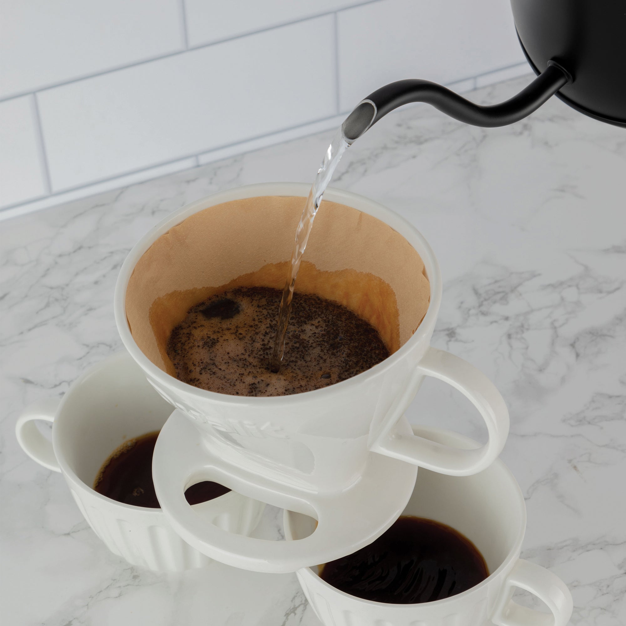 Dualit Pour Over Elkedel 0,8 L, Stål/Sort