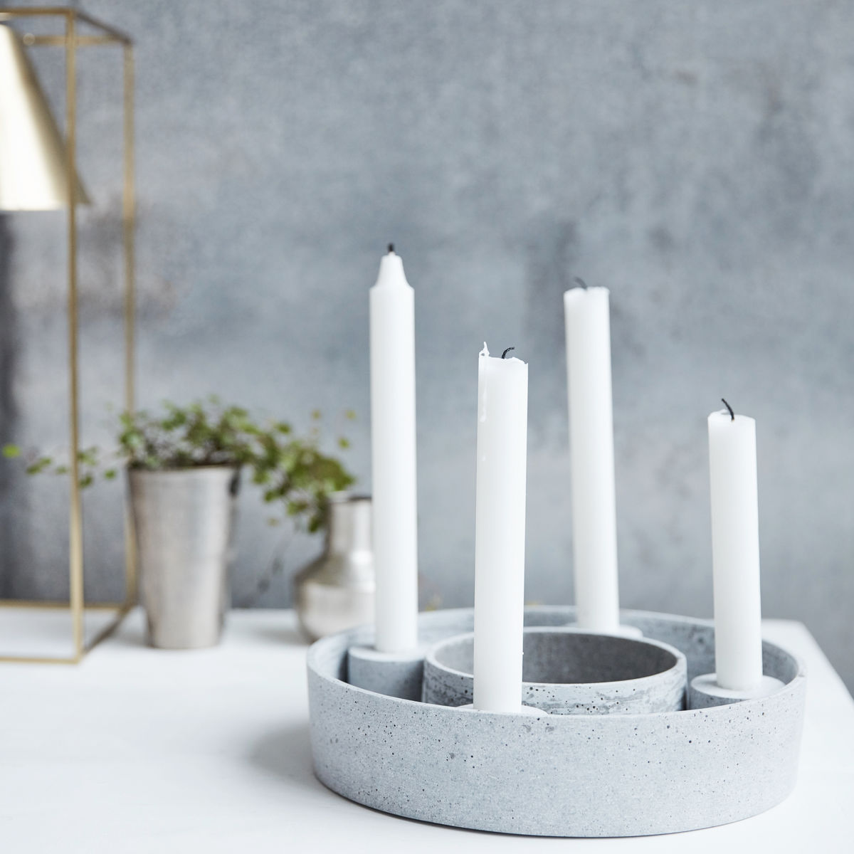 House Doctor Candle stand, HDThe Ring, Grey