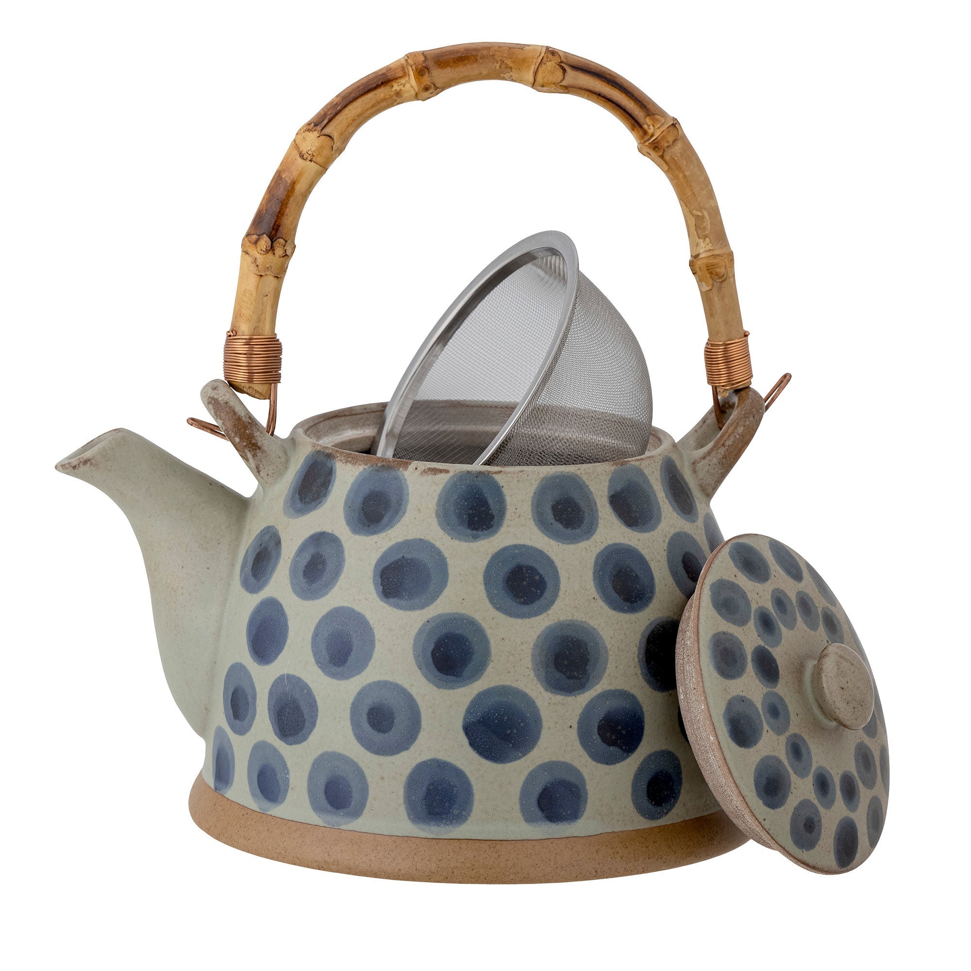 Bloomingville Tinni Teapot, Blue, Stoneware