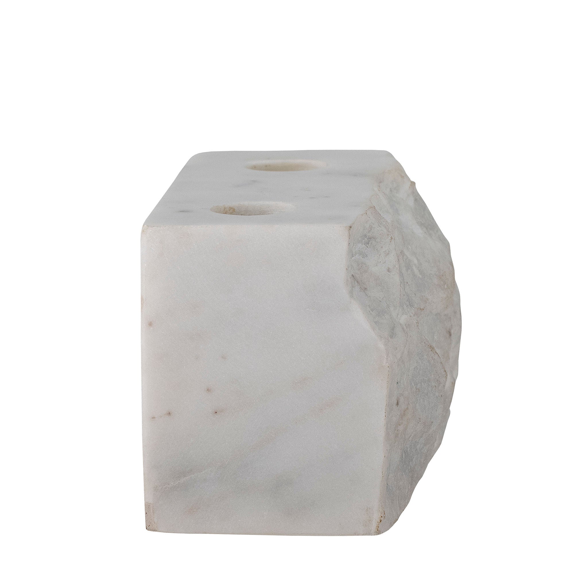 Bloomingville Magie Candle Holder, White, Marble