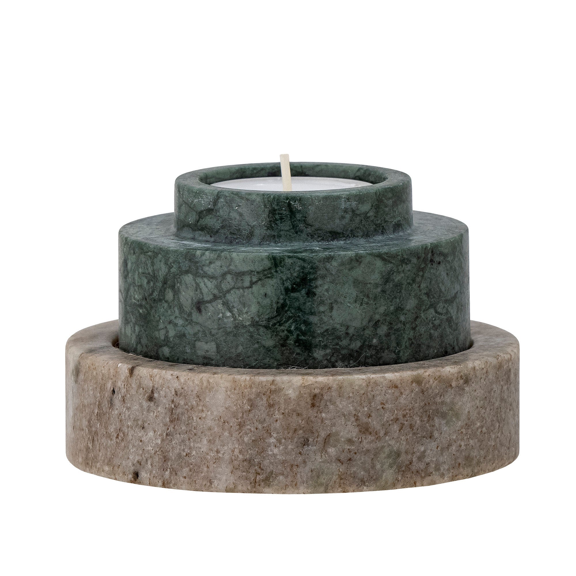 Bloomingville Dalin Votive & Candle Holder, Green, Marble