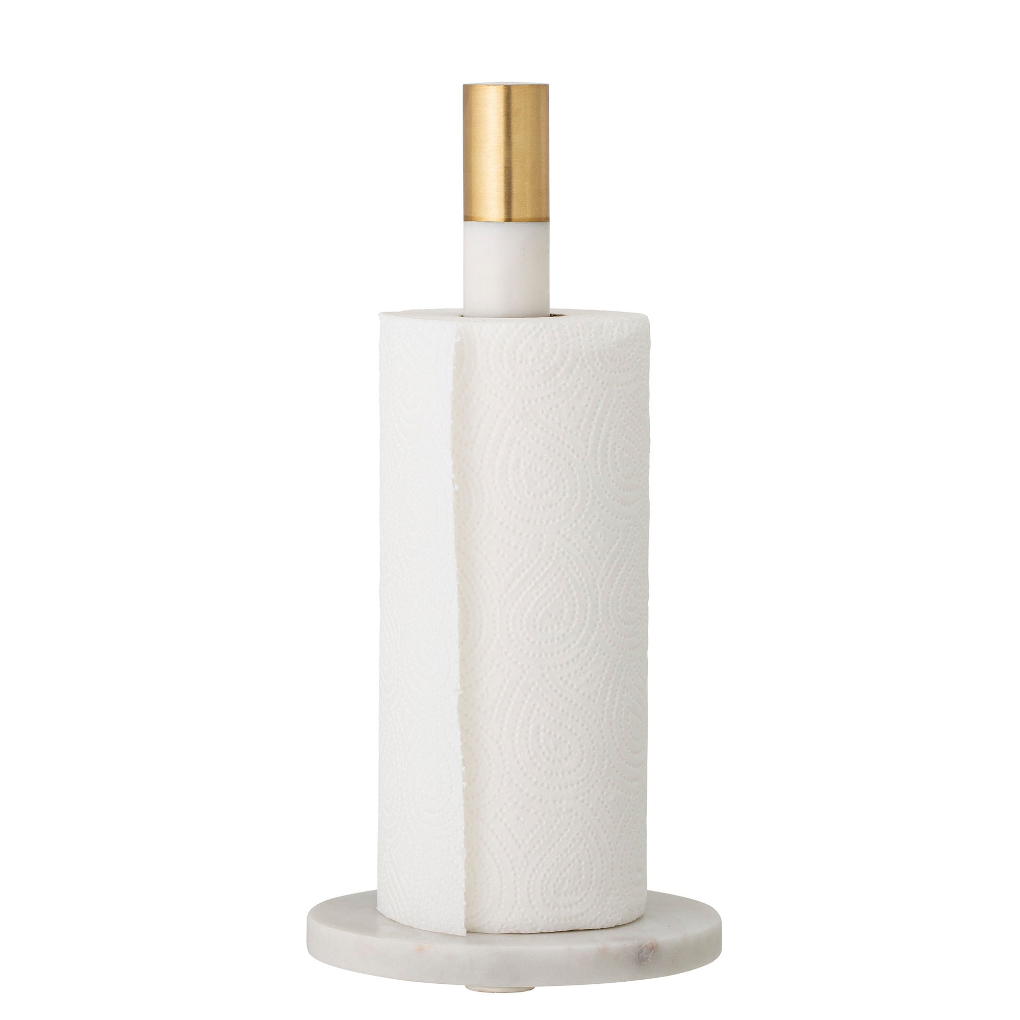 Bloomingville Emira Kitchen Paper Stand, White, Marble