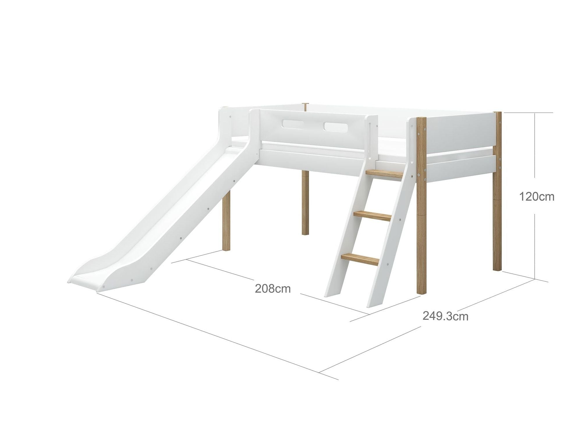FLEXA Mid-high bed w. slide