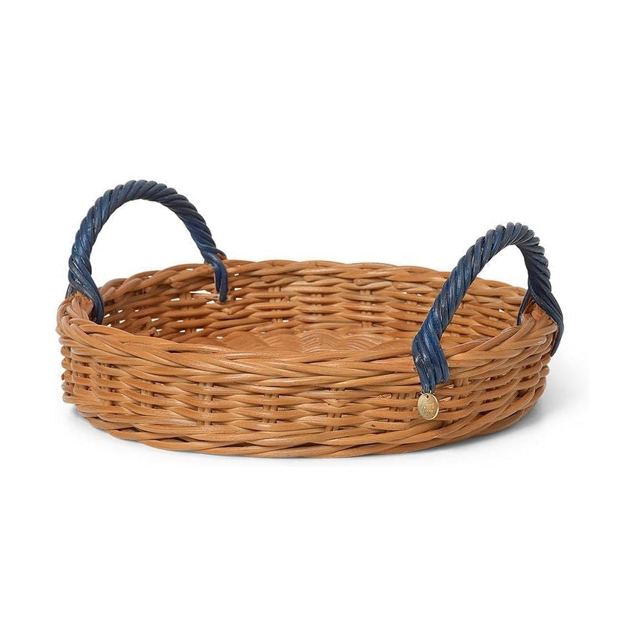 [product_category]-Ferm Living Blue Handle Rattan Tray, Natural/Blue-Ferm Living-5704723285045-1104265538-FER-2