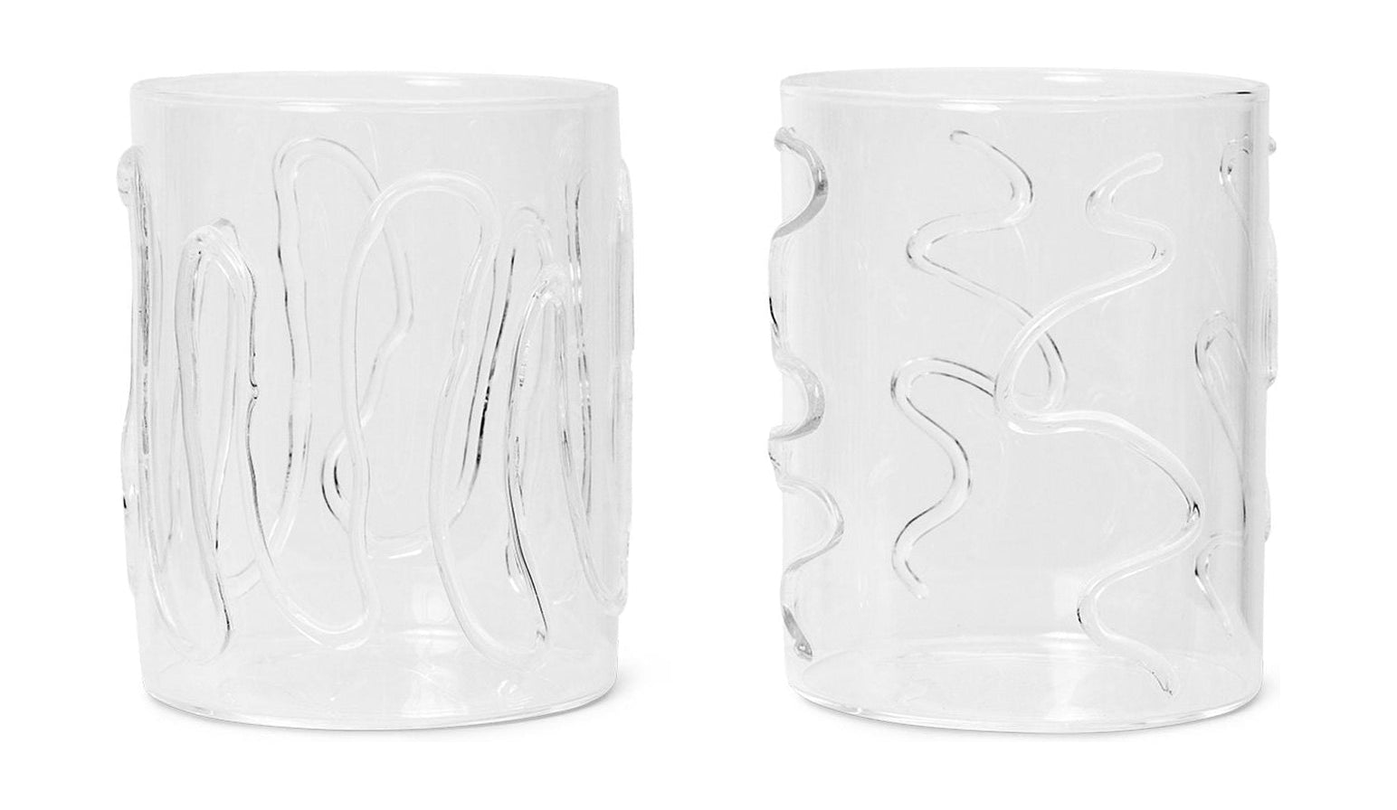 Ferm Living Doodle Glasses Set of 2, Tall