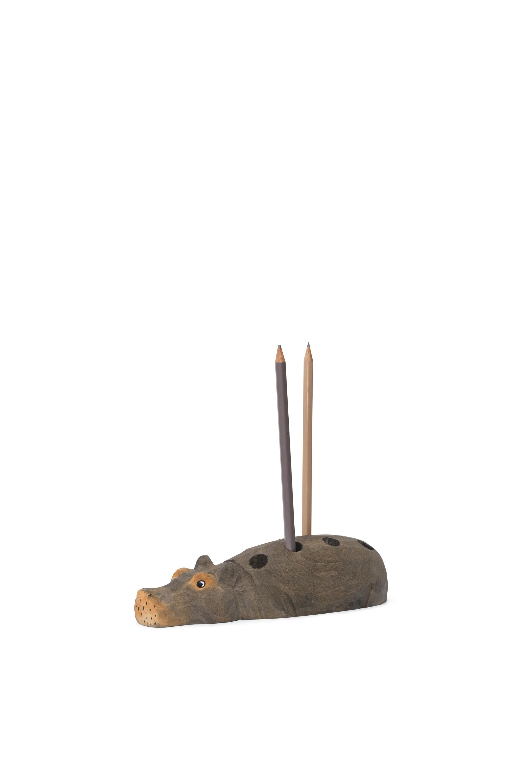 [product_category]-Ferm Living Hippo Pencil Holder, Hand Carved-Ferm Living-5704723311072-1104268141-FER-2