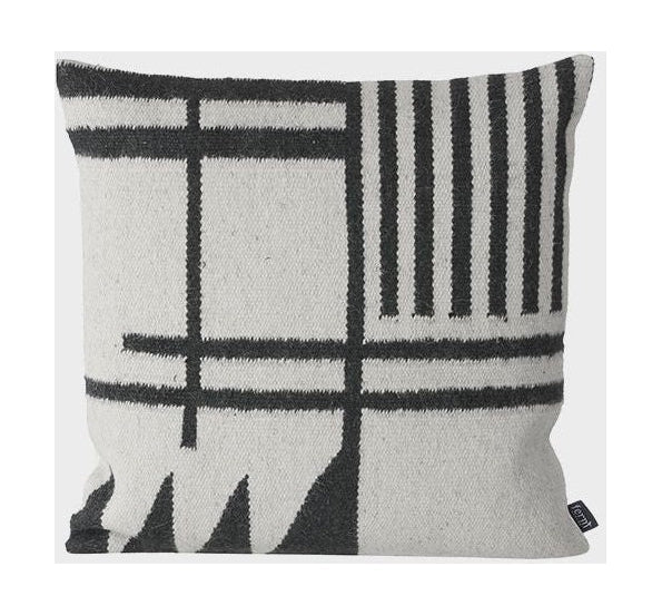 [product_category]-Ferm Living Kelim Cushion Cover, Black Lines-Ferm Living-5704723290063-1104266040-FER-1