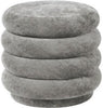 Ferm Living Pouf Round Fadet Velvet Concrete, 47cm