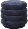 Ferm Living Pouf Round Fadet Velvet Ocean, 47cm