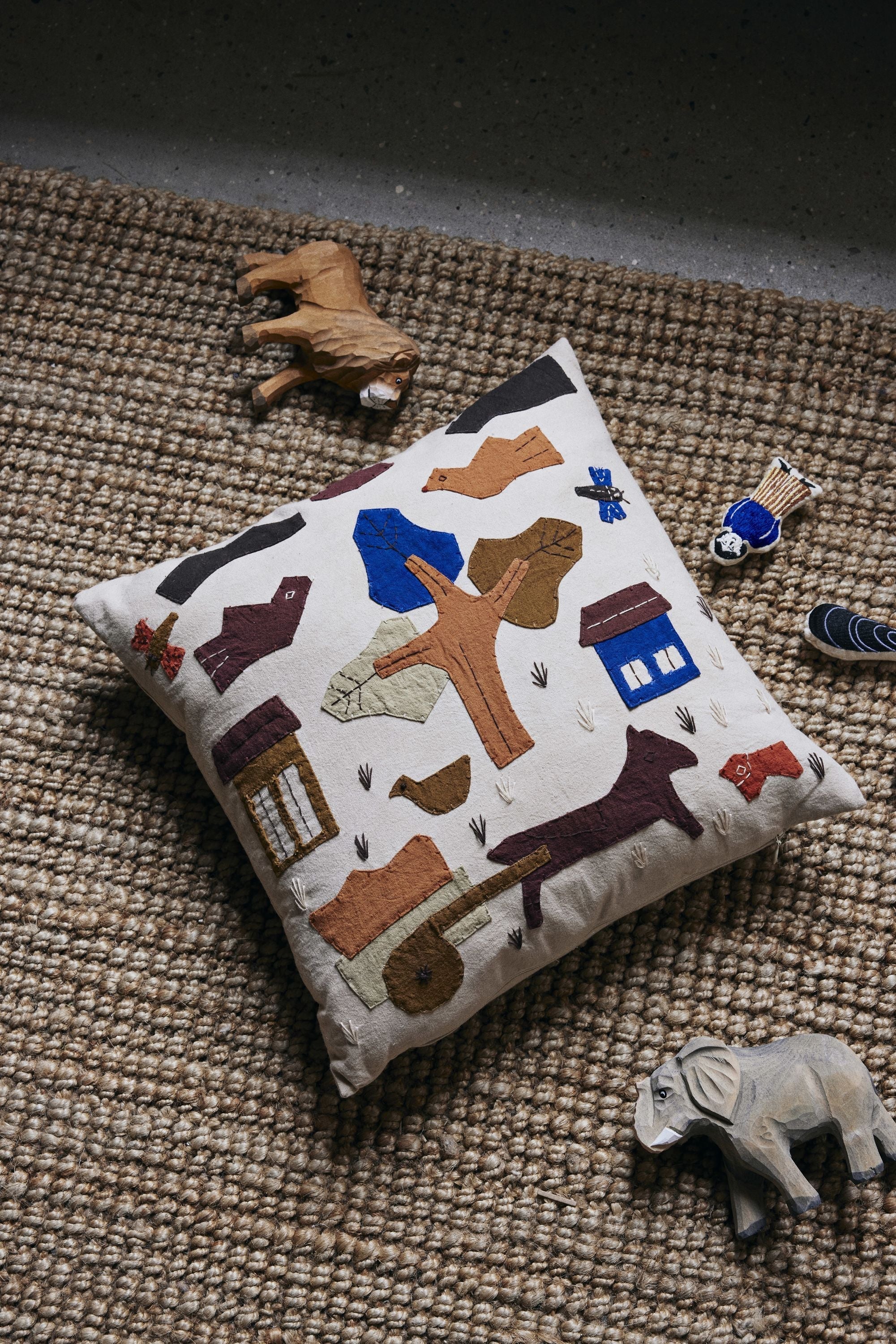 [product_category]-Ferm Living Village Cushion, Off White-Ferm Living-5704723312314-1104268265-FER-2