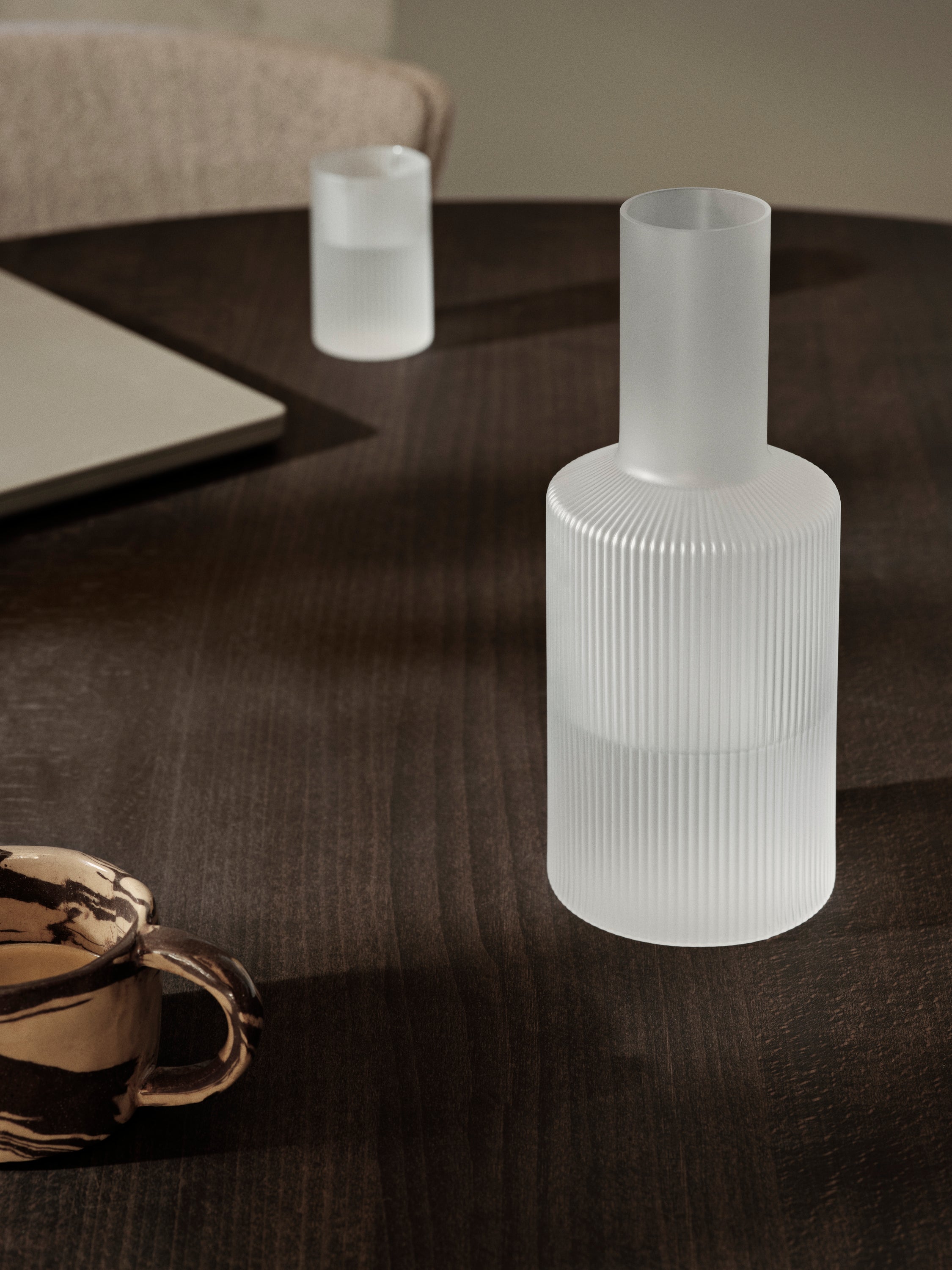 Ferm Living Ripple Carafe Frosted