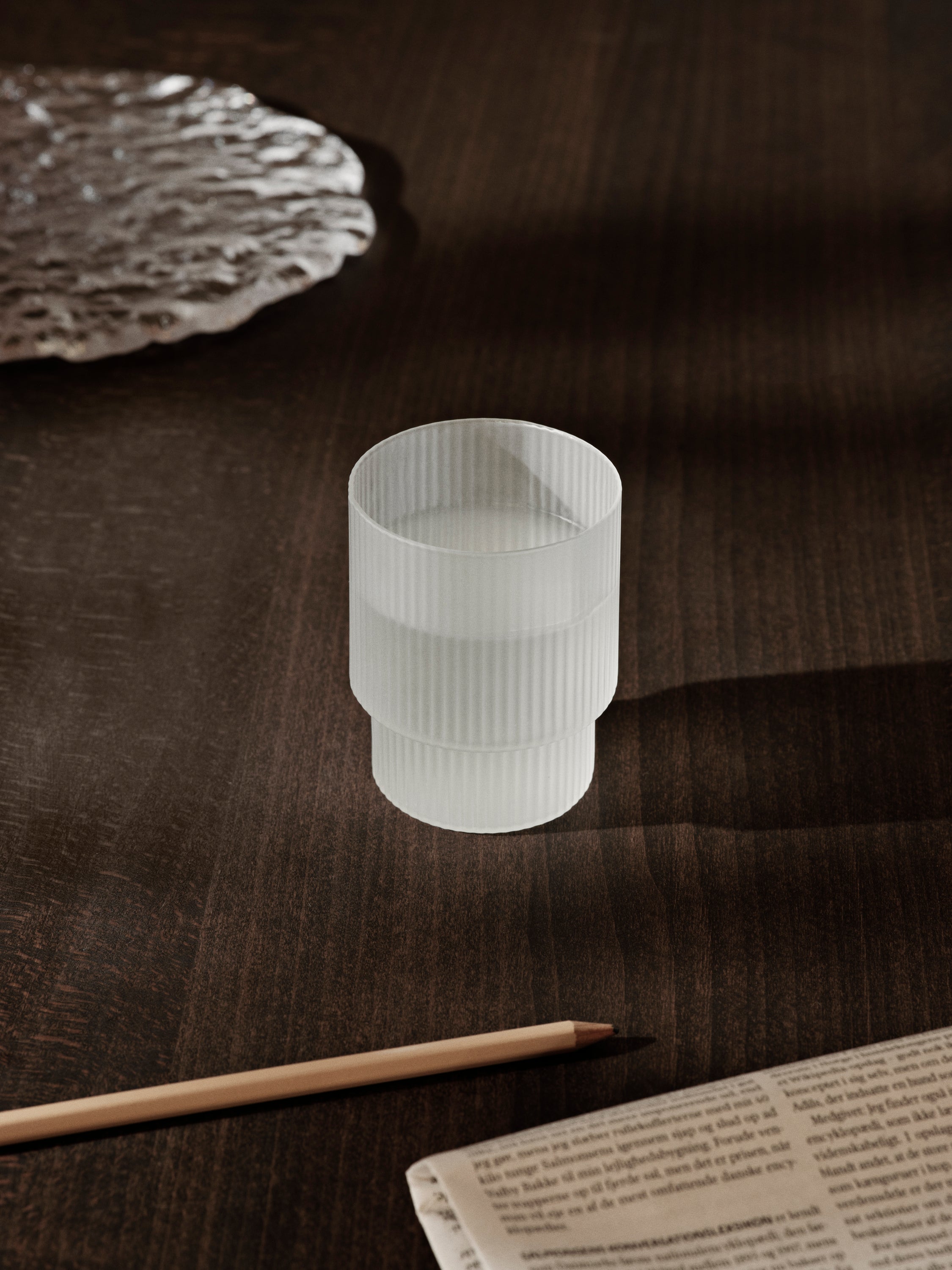 Ferm Living Ripple Glasses Set Of 4 Frosted