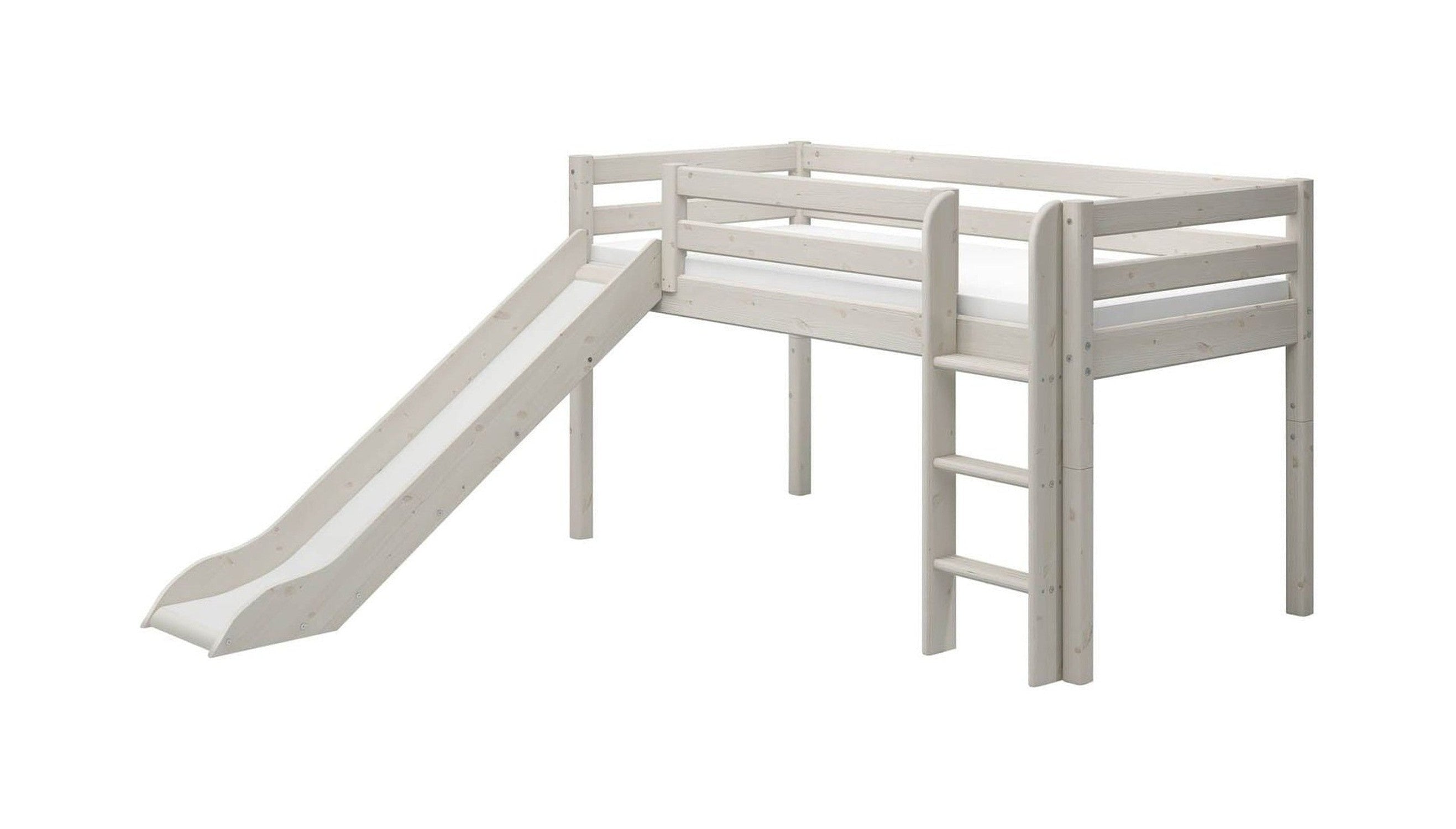 FLEXA Mid-high bed w. straight ladder and slide