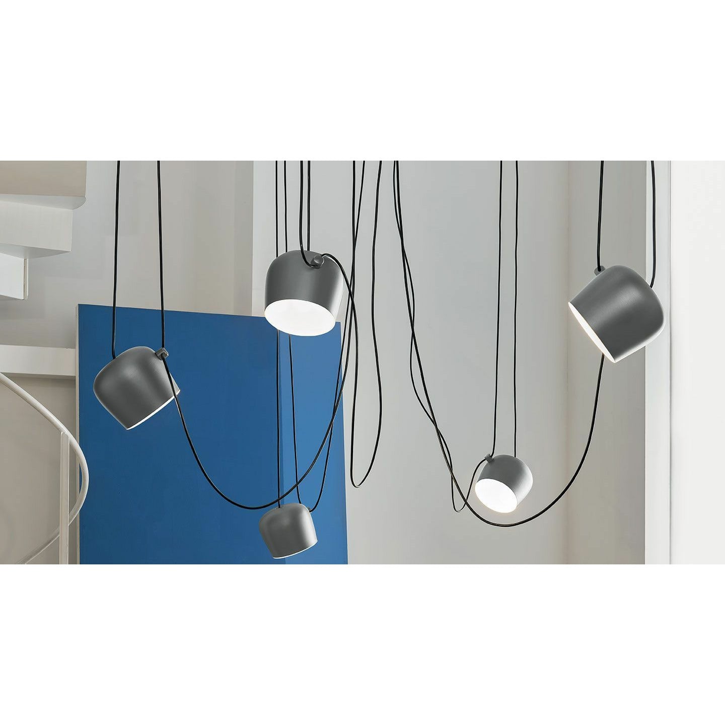 Flos Aim Small LED Pendel, Blue Steel