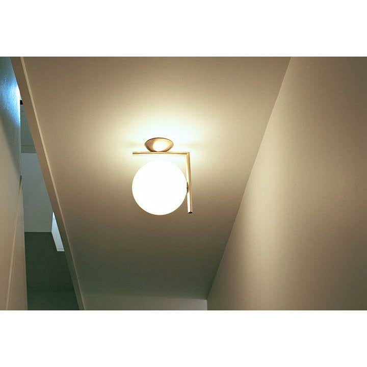 [product_category]-Flos Ic Light C/W1 Wall/Ceiling Lamp, Black-Flos-8059607003497-F3178030-FLO-4