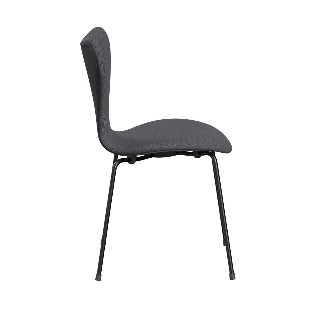 [product_category]-Fritz Hansen 3107 Chair Full Upholstery, Black/Capture Dark Grey-Fritz Hansen-3107FU-CP4601-DRBL-FRI-3