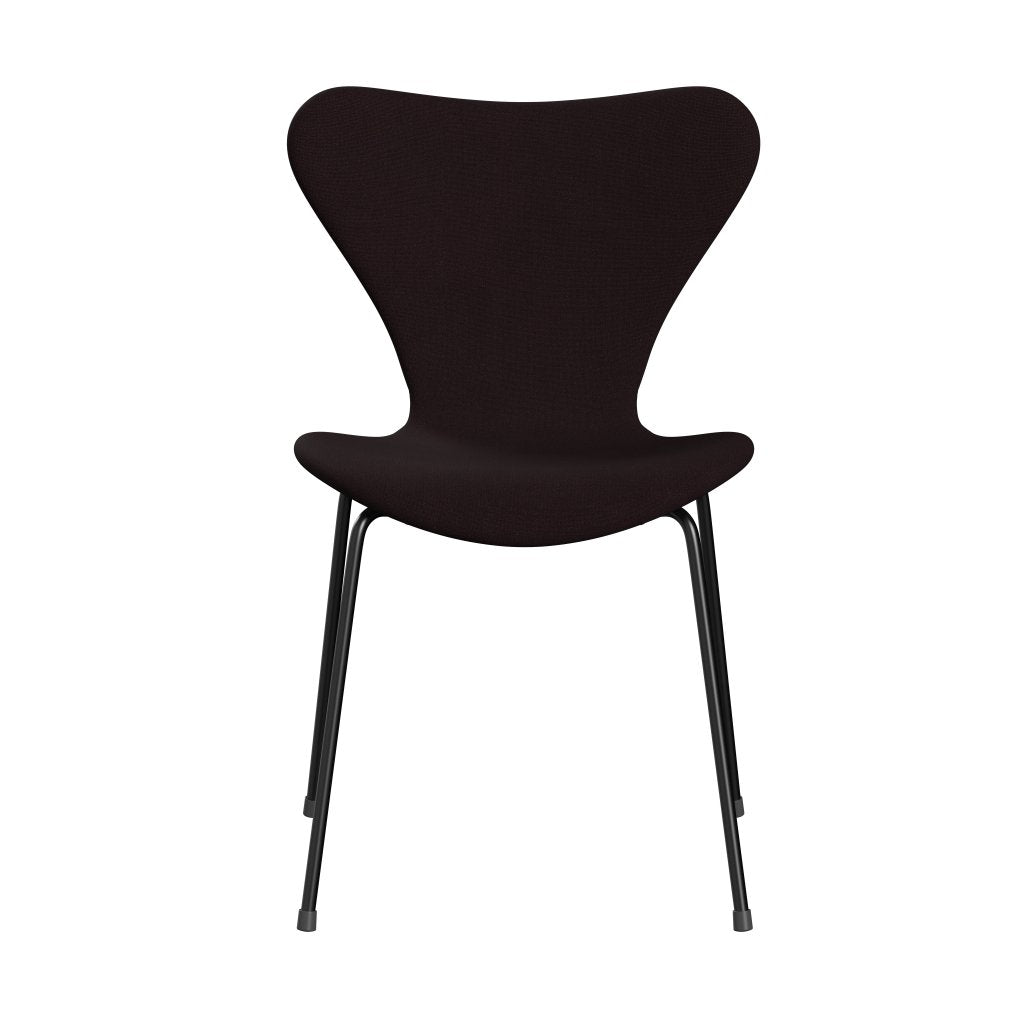 [product_category]-Fritz Hansen 3107 Chair Full Upholstery, Black/Christianshavn Dark Red Uni-Fritz Hansen-3107FU-CH1142-DRBL-FRI-1