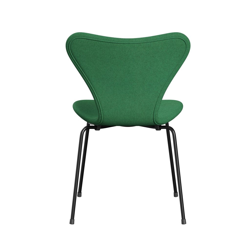 [product_category]-Fritz Hansen 3107 Chair Full Upholstery, Black/Divina Melange Green-Fritz Hansen-3107FU-DIM937-DRBL-FRI-4