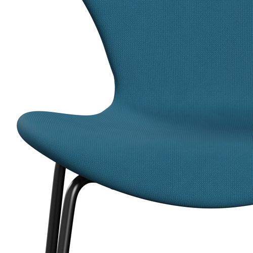 [product_category]-Fritz Hansen 3107 Chair Full Upholstery, Black/Fame Petroleum-Fritz Hansen-3107FU-F67004-DRBL-FRI-6