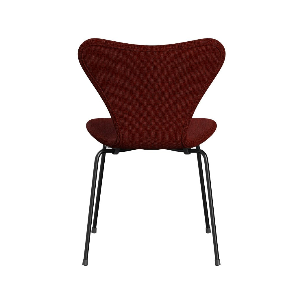 [product_category]-Fritz Hansen 3107 Chair Full Upholstery, Black/Hallingdal Red/Black-Fritz Hansen-3107FU-HAL596-DRBL-FRI-4