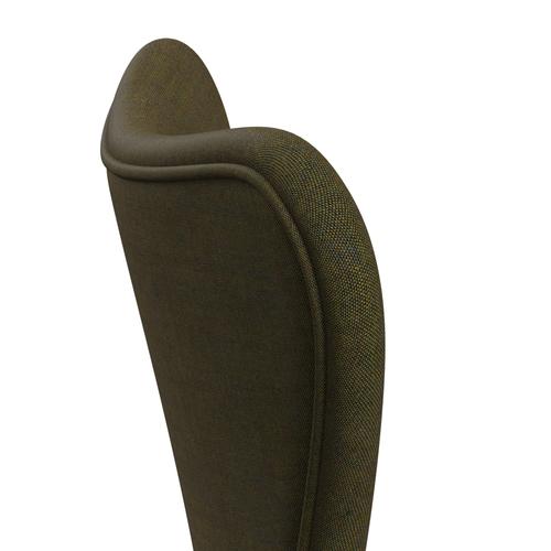 [product_category]-Fritz Hansen 3107 Chair Full Upholstery, Black/Remix Army Green-Fritz Hansen-3107FU-REM842-DRBL-FRI-5