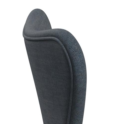 [product_category]-Fritz Hansen 3107 Chair Full Upholstery, Black/Remix Petrol Blue Dark-Fritz Hansen-3107FU-REM716-DRBL-FRI-5