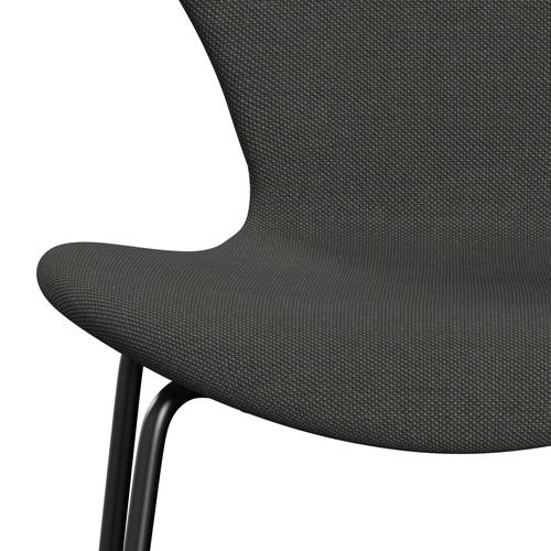 [product_category]-Fritz Hansen 3107 Chair Full Upholstery, Black/Steelcut Trio Dark Grey-Fritz Hansen-3107FU-STR176-DRBL-FRI-6