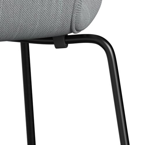 [product_category]-Fritz Hansen 3107 Chair Full Upholstery, Black/Sunniva 2 Light Grey/Light Blue-Fritz Hansen-3107FU-SV133-DRBL-FRI-7