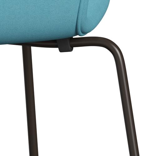 [product_category]-Fritz Hansen 3107 Chair Full Upholstery, Brown Bronze/Divina Turquoise Light-Fritz Hansen-3107FU-DIV836-DBPC-FRI-7