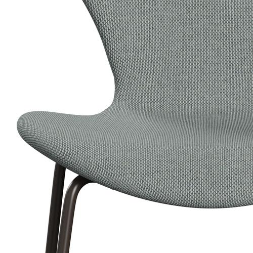 [product_category]-Fritz Hansen 3107 Chair Full Upholstery, Brown Bronze/Re Wool Pale Aqua-Fritz Hansen-3107FU-REW828-DBPC-FRI-6