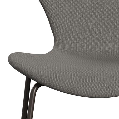 [product_category]-Fritz Hansen 3107 Chair Full Upholstery, Brown Bronze/Steelcut Medium Grey-Fritz Hansen-3107FU-STI155-DBPC-FRI-6