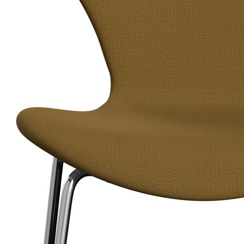 [product_category]-Fritz Hansen 3107 Chair Full Upholstery, Chrome/Capture Mustard Dark-Fritz Hansen-3107FU-CP6401-CST-FRI-6