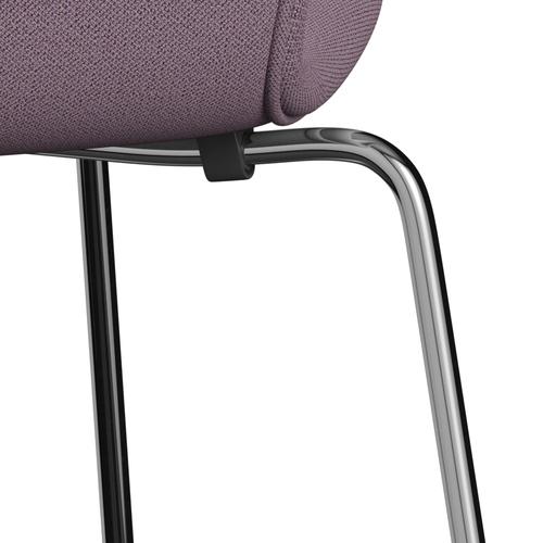 [product_category]-Fritz Hansen 3107 Chair Full Upholstery, Chrome/Capture Violet/Brown-Fritz Hansen-3107FU-CP6202-CST-FRI-7