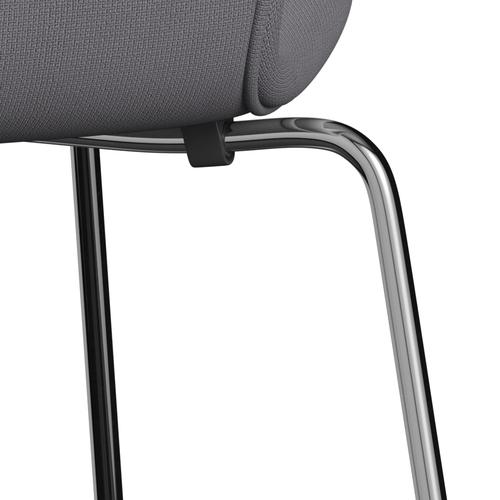 [product_category]-Fritz Hansen 3107 Chair Full Upholstery, Chrome/Fame Grey (F60078)-Fritz Hansen-3107FU-F60078-CST-FRI-7