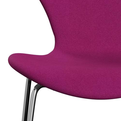 [product_category]-Fritz Hansen 3107 Chair Full Upholstery, Chrome/Tonus Pink-Fritz Hansen-3107FU-TON636-CST-FRI-6